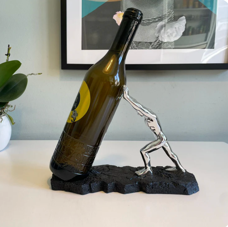 Skanto | Vinflaskeholder - VinoLux - Premium Design - Luksuriøs Blikkfang