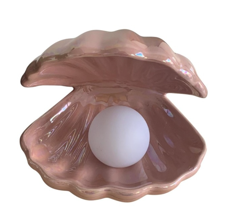 ShellGlow Lampe – Elegant Skallbelysning med Perle Skanto