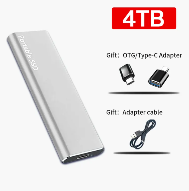 Skanto | 4TB USB-C Bærbar Ekstern Harddisk for PC & Mac