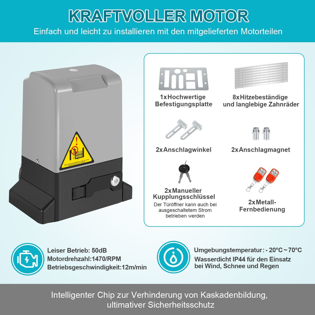 Skyvedørantrieb Garasjeportdrift med App-kontroll 370W/550W | Skanto