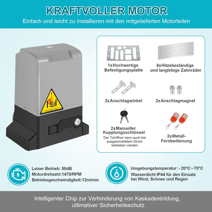 Skyvedørsdrift garasjeportåpner 370W/550W/750W | Skanto