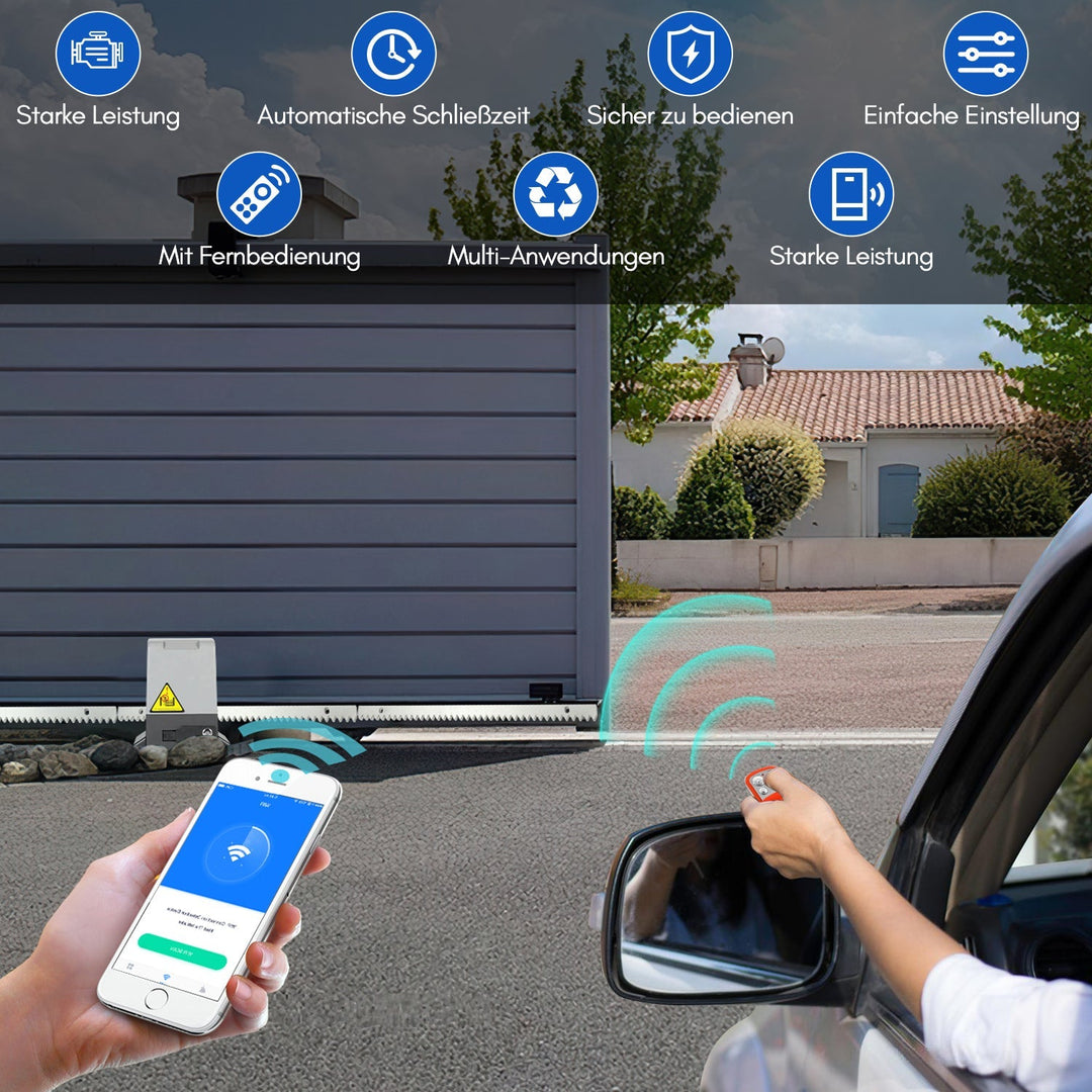 Skyvedørantrieb Garasjeportdrift med App-kontroll 370W/550W | Skanto