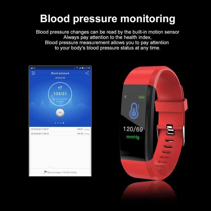Skanto | Ny Smartklokke Menn Kvinner Hjertefrekvensmonitor Blodtrykk Fitness Tracker Smartklokke Sportsklokke PK FITBITS