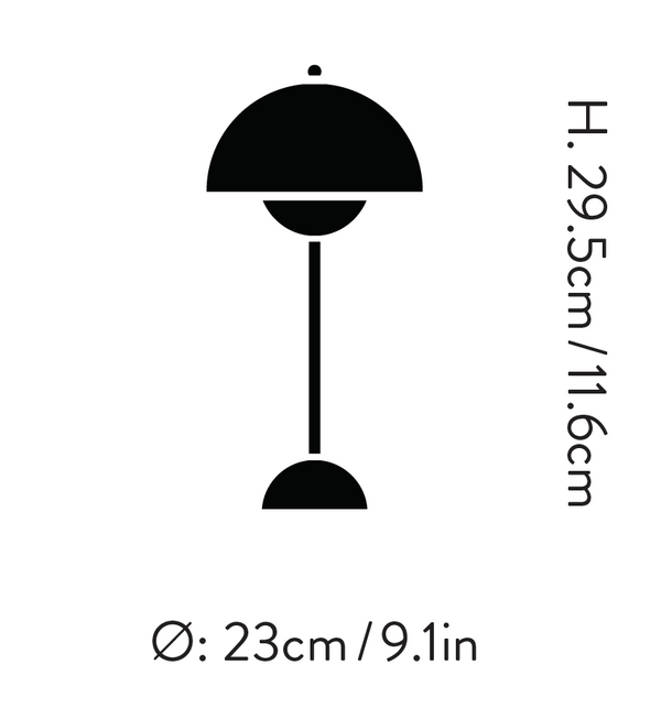 Skanto | Justerbar lysstyrke blomsterpotte lampe - Italiensk oppladbar bordlampe VP3