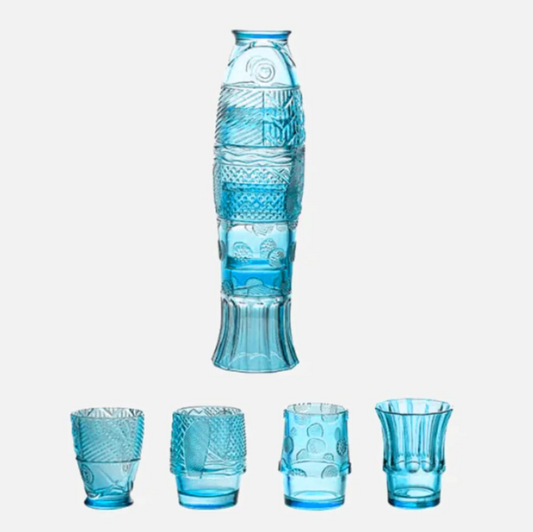 Norvo | Farget Glasskoppsett i Koi Fisk Form - Salg