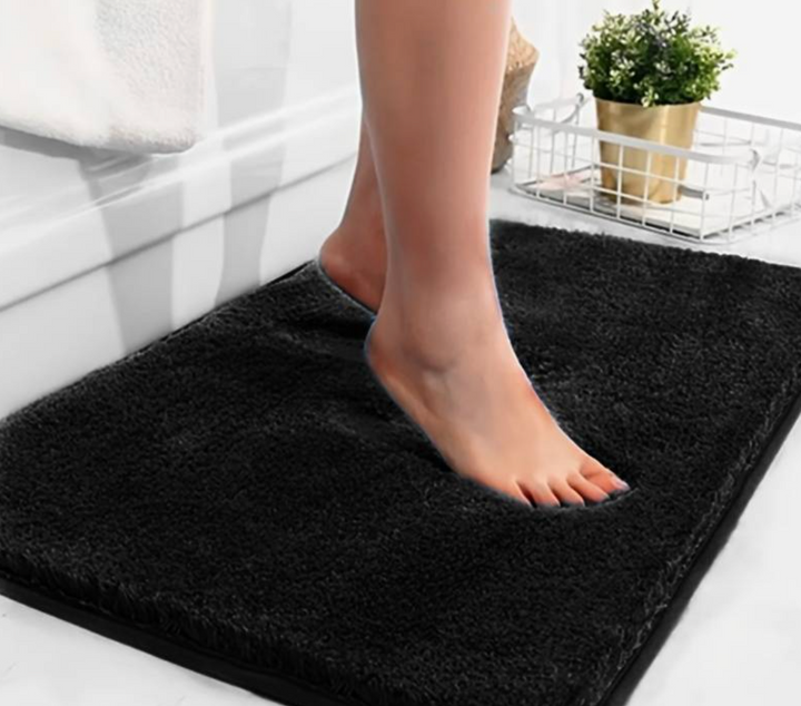 Tykk mikrofiber badematte - Myk, absorberende, sklisikker - Perfekt for bad og soverom | Skanto