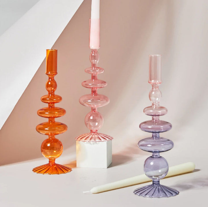Moderne Glass Kandelaber-Orange | Skanto