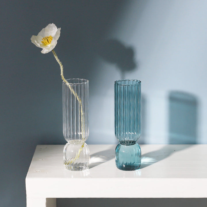 Scallop Cylinder Glass Vase | Skanto