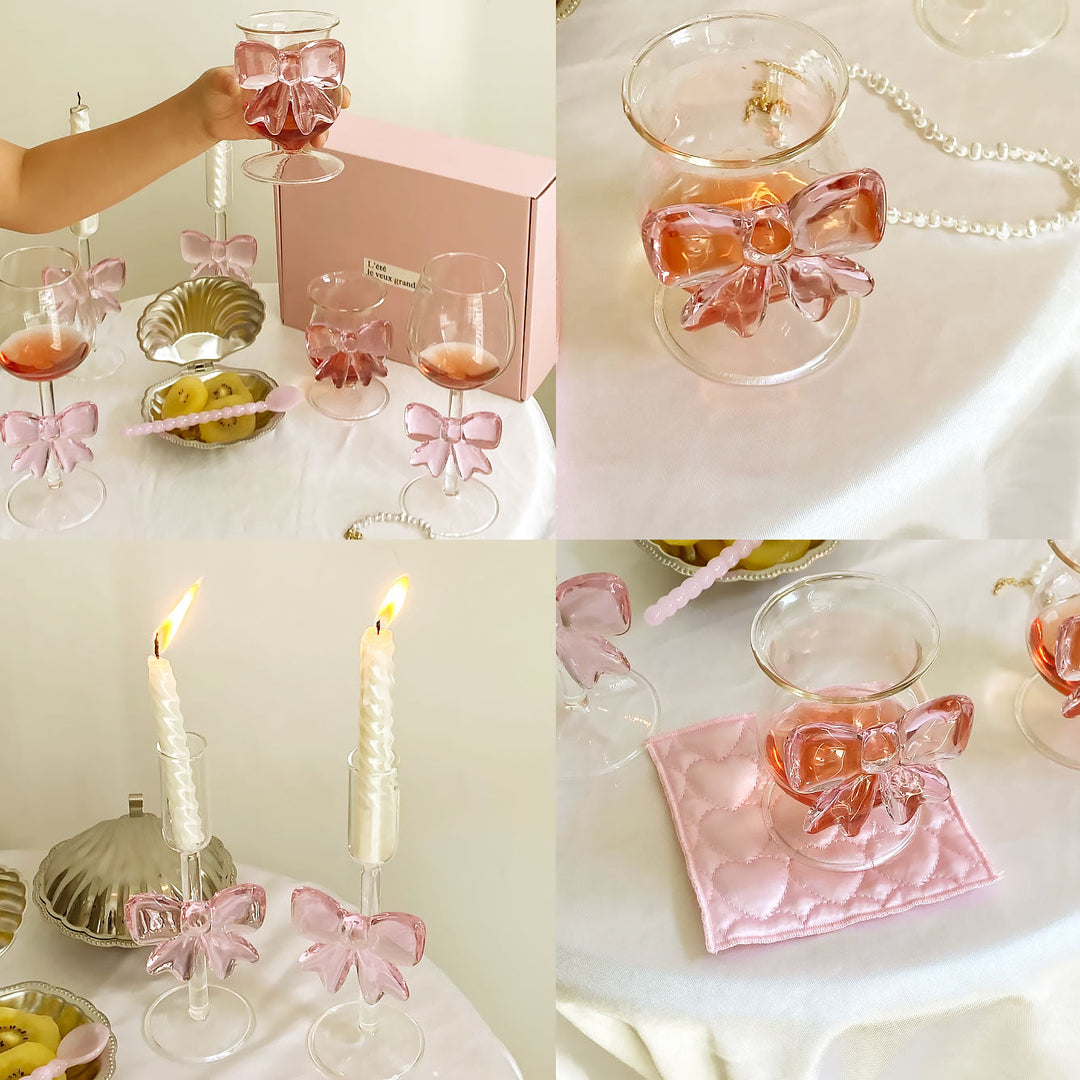 Glass Bow Candleholder | Skanto