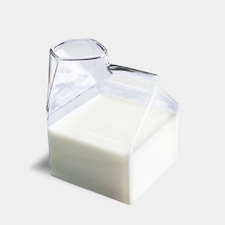 Glas Melkekartong Kanne – 350ml Moderne Borosilikatkanner | Skanto