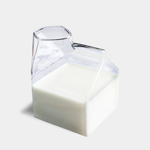 Glas Melkekartong Kanne – 350ml Moderne Borosilikatkanner | Skanto