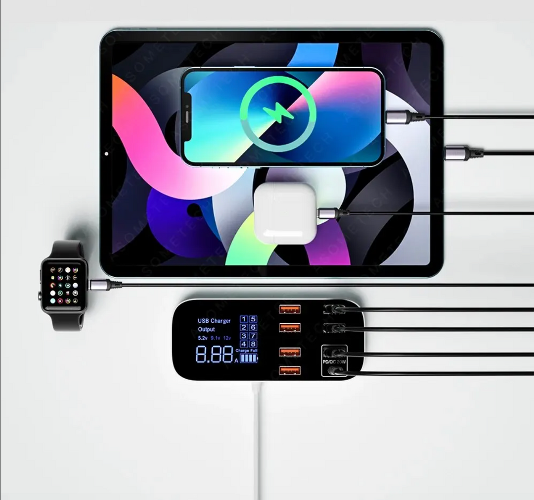 Skanto | Eindhoven Multi USB-lader | Hurtiglader for strømadapter