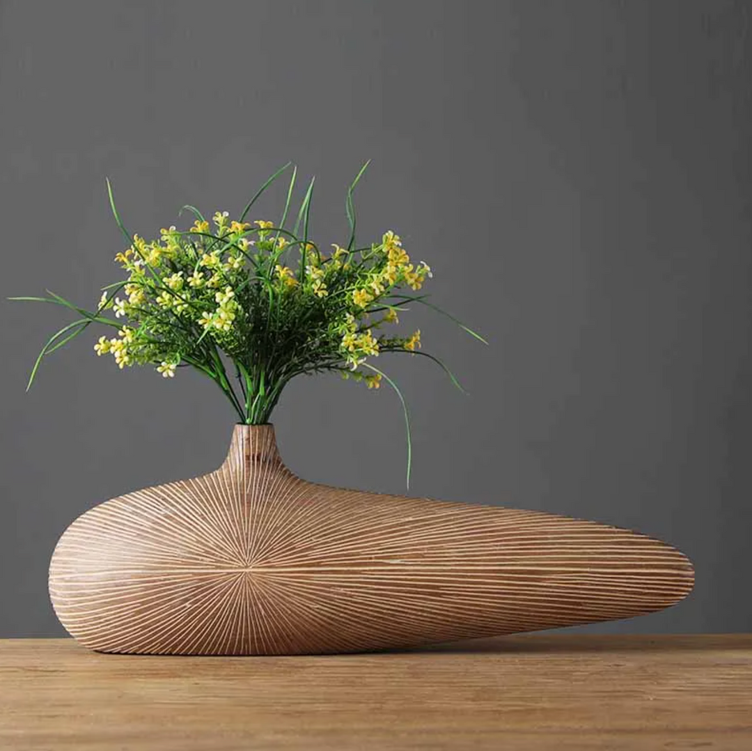 Skanto | ClayAura Sahara Skulpturert Vase | Håndlaget | Moderne Dekor for Hjem | Elegant Design