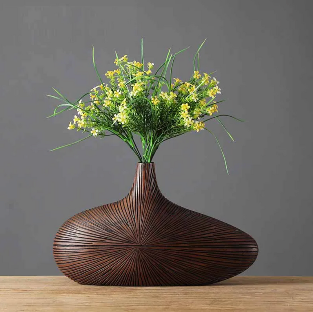 Skanto | ClayAura Sahara Skulpturert Vase | Håndlaget | Moderne Dekor for Hjem | Elegant Design