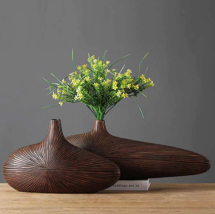 Skanto | ClayAura Sahara Skulpturert Vase | Håndlaget | Moderne Dekor for Hjem | Elegant Design