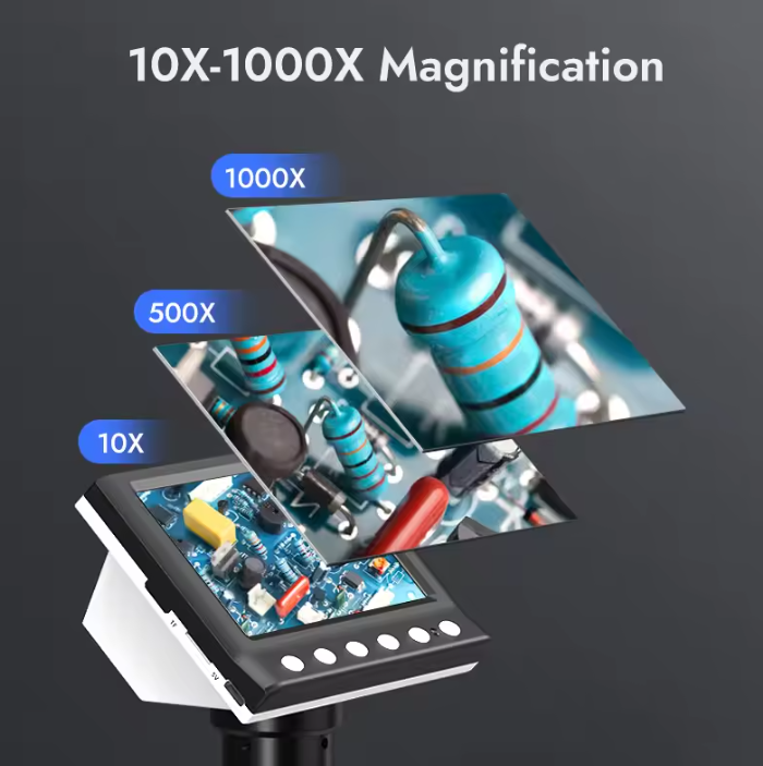 Skanto | Digitalt Mikroskop med 4.3'' Skjerm – 1000X Forstørrelse