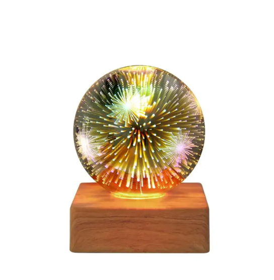Skanto | 3D-fyrverkeri-kristall-bolle-lampe