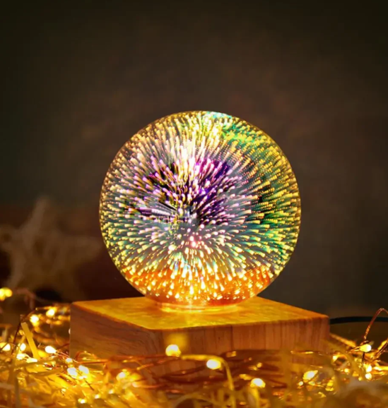 Skanto | 3D-fyrverkeri-kristall-bolle-lampe