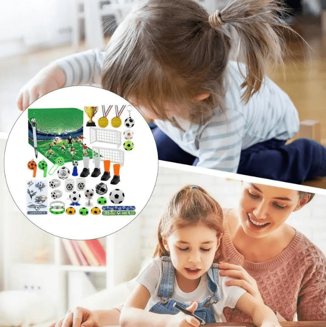 Skanto | MatchBox – Adventskalender for gutter og jenter med stadionbygge-sett