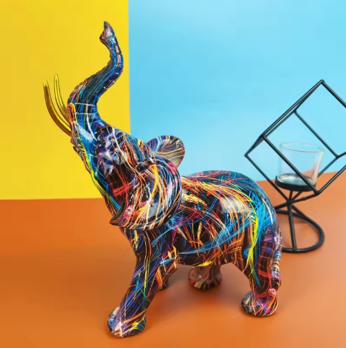 Skanto | Fargerik Elefant Statue