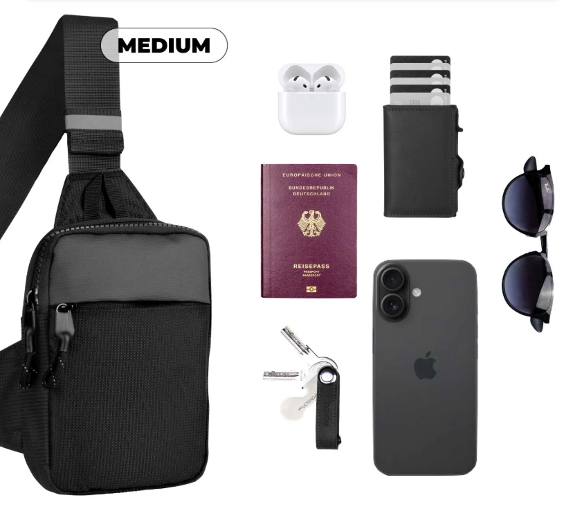 UrbanGuard Sling Bag | Kompakt, Sikker, Vanntett | Skanto