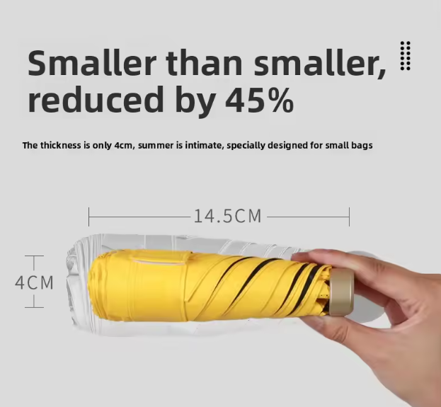 Mini Pocket Paraply UV Beskyttelse Kompakt | Skanto