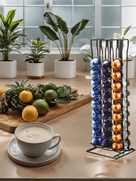 Skanto | Stilig Stativ for Kaffe Kapsler – Plassbesparende og Moderne
