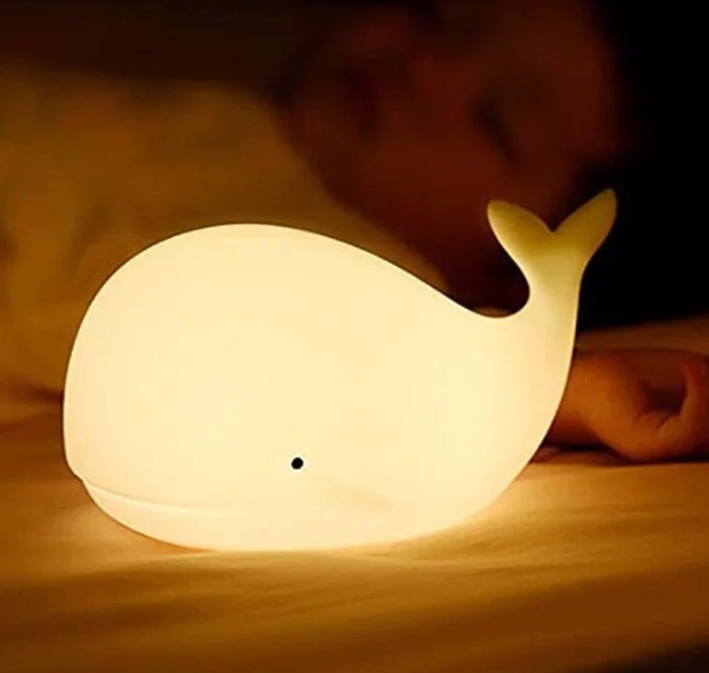 Skanto | Fargeforandrende Hval Nattlampe for Barn & Soveromsdekor