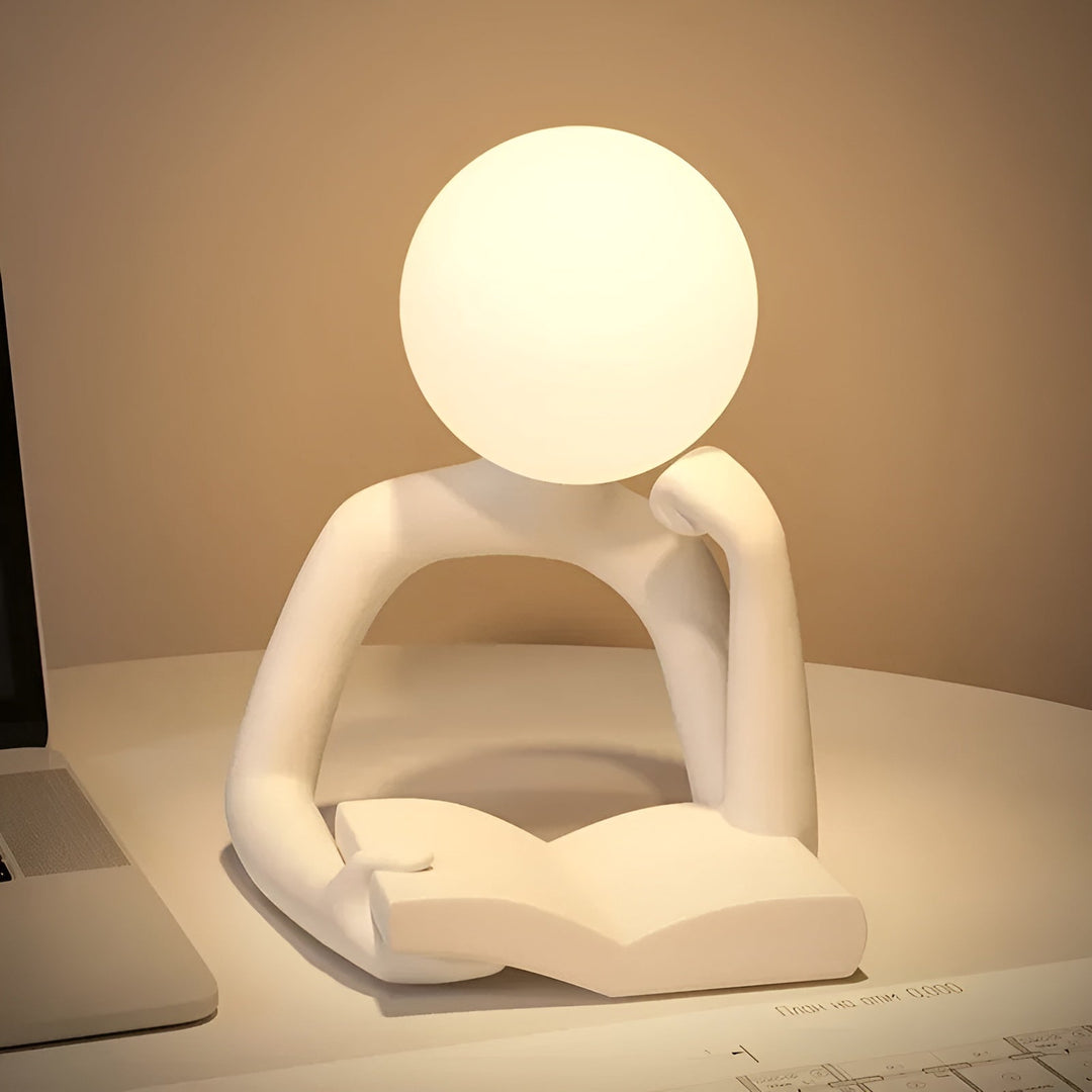 Aura Sculpt Lamp - Moderne Bordlampe med Abstrakt Design | Skanto