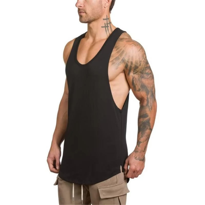 Skanto | Herres Bomull Pustende Ermeløs Trenings Tank Top