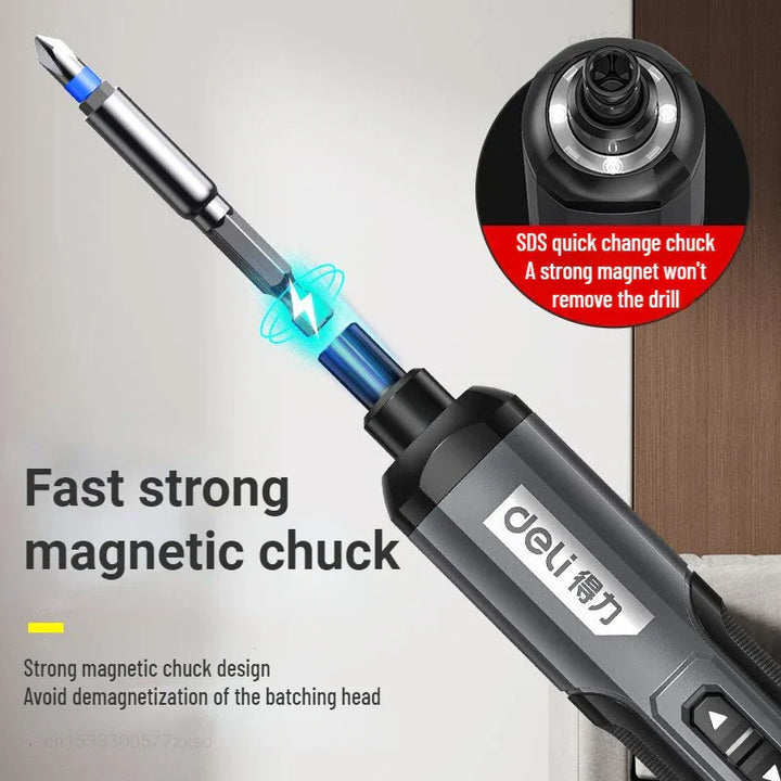 Mini trådløs oppladbar elektrisk skrutrekker drill verktøysett | Skanto
