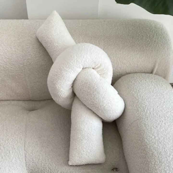 Nordic Bouclé Abstrakt Putefor – Minimalistisk Plysjpute | Skanto