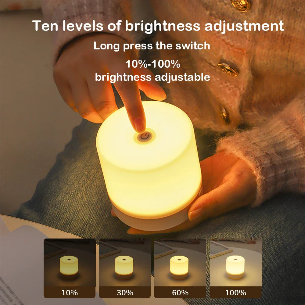 Skanto | Kreativ USB Nattbordlampe - Touch-Dimming LED Nattlys for Soverom & Studenthybel