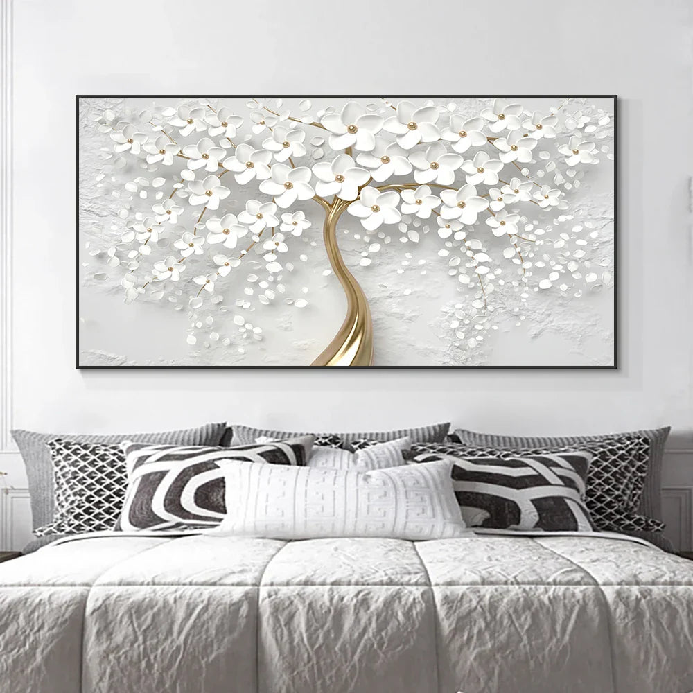 Abstract Floral Large Flower Petal Wood Wall Art Fine Art Canvas Prints Picture For Living Room Bedroom Lounge Art Decor | Skanto