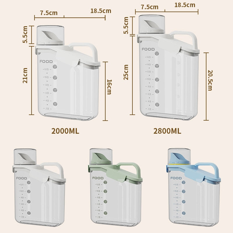 Skanto | Transparent Måle Matlagringsdispenser