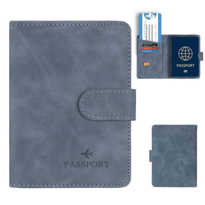 Skanto | Passholder Travello | RFID-beskyttelse | Ekte lærutseende | For kvinner og menn