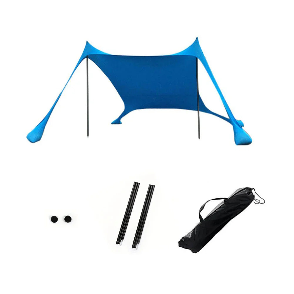 Skanto | Solaviva Strandtelt med UV-beskyttelse UPF50+ | Vindbestandig & Vanntett | For 3–4 personer | 200×200×170 cm