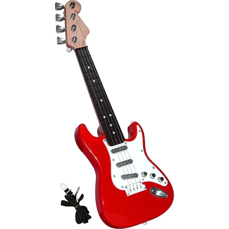 Norvo | 4-String E-Gitar Toy for Kids - Portable Musikk Instrument, Perfekt Gave for Unge Musikere