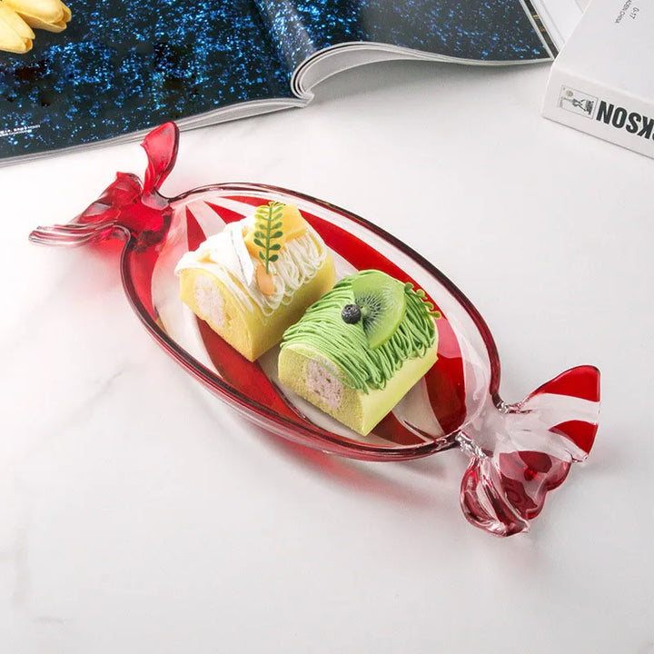Candy-formet glass snacktallerken | Skanto