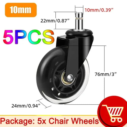 Skanto | Svivelruller Kontorstolhjul  5PCS