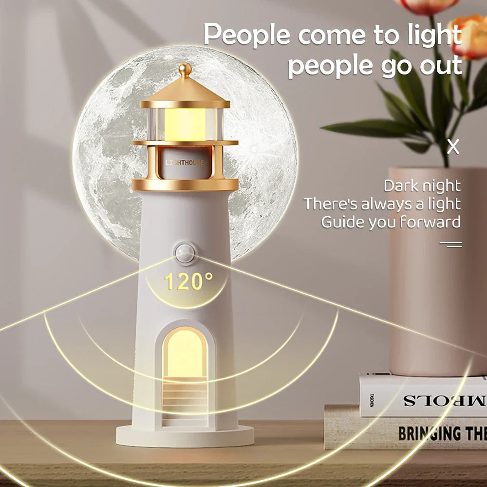Lighthouse Ambient lys Skantouetooth Musikk Dimmbar Projektsjon | Skanto