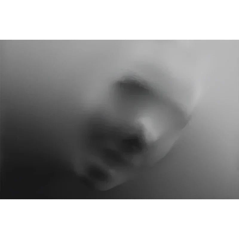 Modern Art Abstract Ghostly Figures on Wall Canvas Prints Black White Wall Art Posters Pictures for Living Room Bedroom Art Decor | Skanto