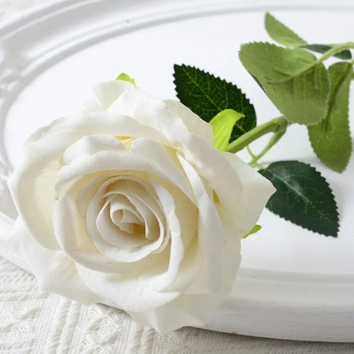 Norvo | 20 stykker Realistisk Fløyels Silke Rose Bukett