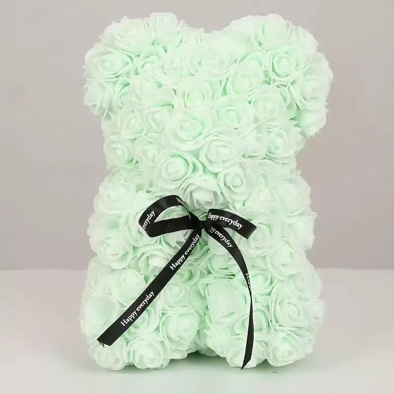 Skanto | 9.8in Kunstig Rose Teddy Bjørn Gave med Presentasjonsboks - Romantisk Jubileum eller Valentines Dag Dekor