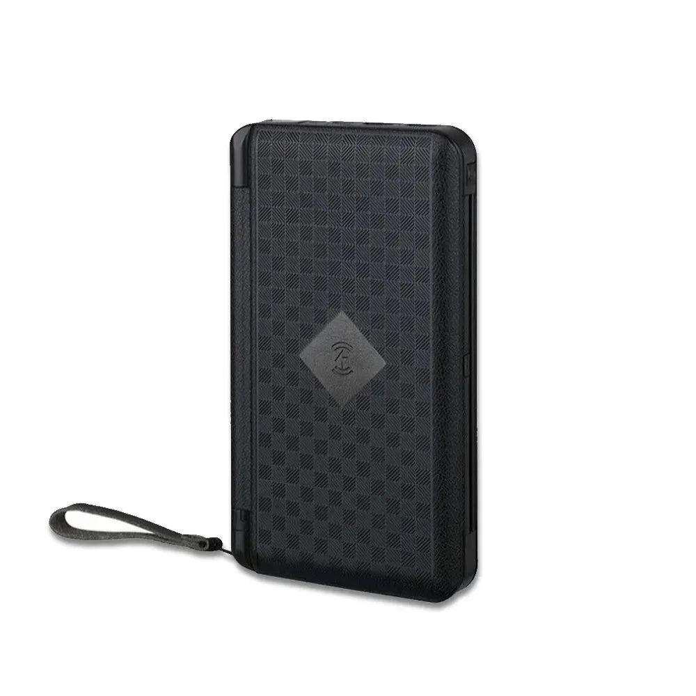 Norvo | Solkraftbank VoltMate Flip 15W | 10,000/20,000mAh | Trådløs Qi-lading | Solcellepanel sammenleggbar | Vanntett & Støtsikker