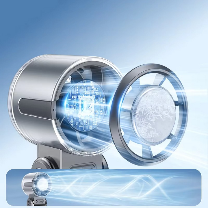 Bærbar turbint håndholdt vifte med integrert ispakke | Skanto