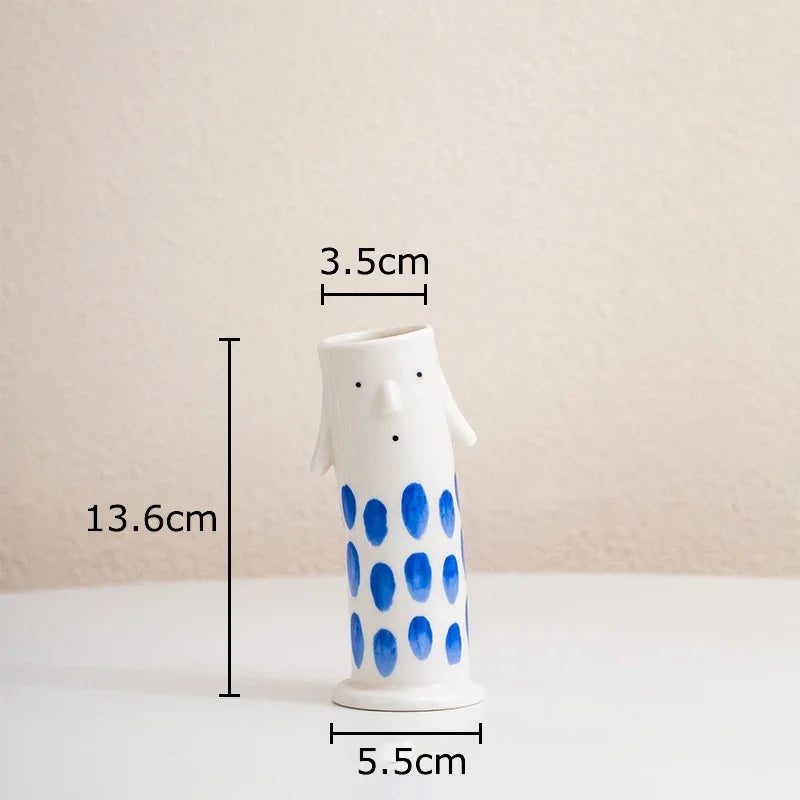 Lovely Cartoon Figures Keramikk vase | Skanto