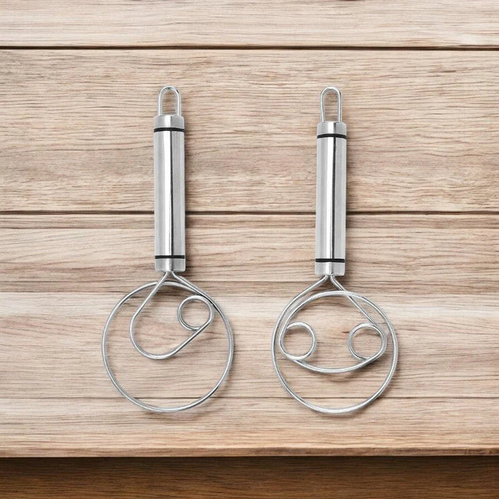 Skanto | Robust Rustfritt Stål Dansk Deigvisp – Holdbart, Ergonomisk Design for Allsidig Baking & Matlaging