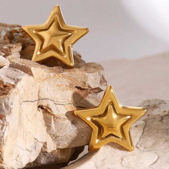 Skanto | Bold Five Point Star Øredobber