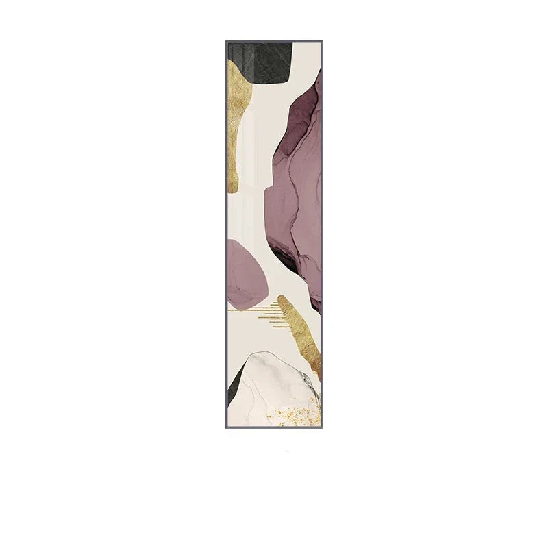 Colorful Nordic Abstract Tall Format Wall Art Fine Art Canvas Prints for Entryway Living Room Hallway Creative Modern Interior Design | Skanto